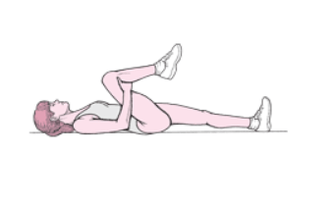 pulling the knee to the chest due to back pain